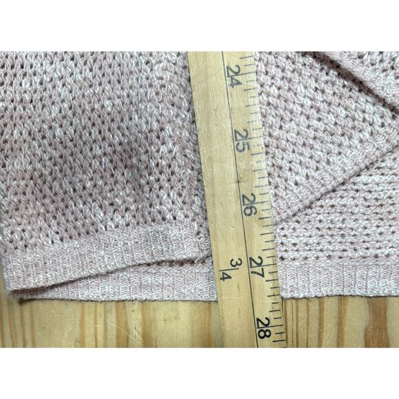 Express Sweater Womens M Pink Pullover Wrap Style Crossover Layering Casual - Picture 5 of 7